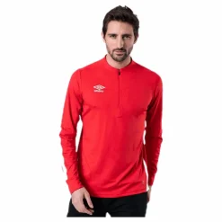 Umbro UX Elite Halfzip Top White/Red Vit och Röd Hot