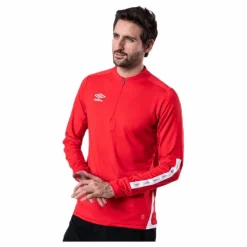 Umbro UX Elite Halfzip Top White/Red Vit och Röd Hot