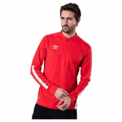 Umbro UX Elite Halfzip Top White/Red Vit och Röd Hot