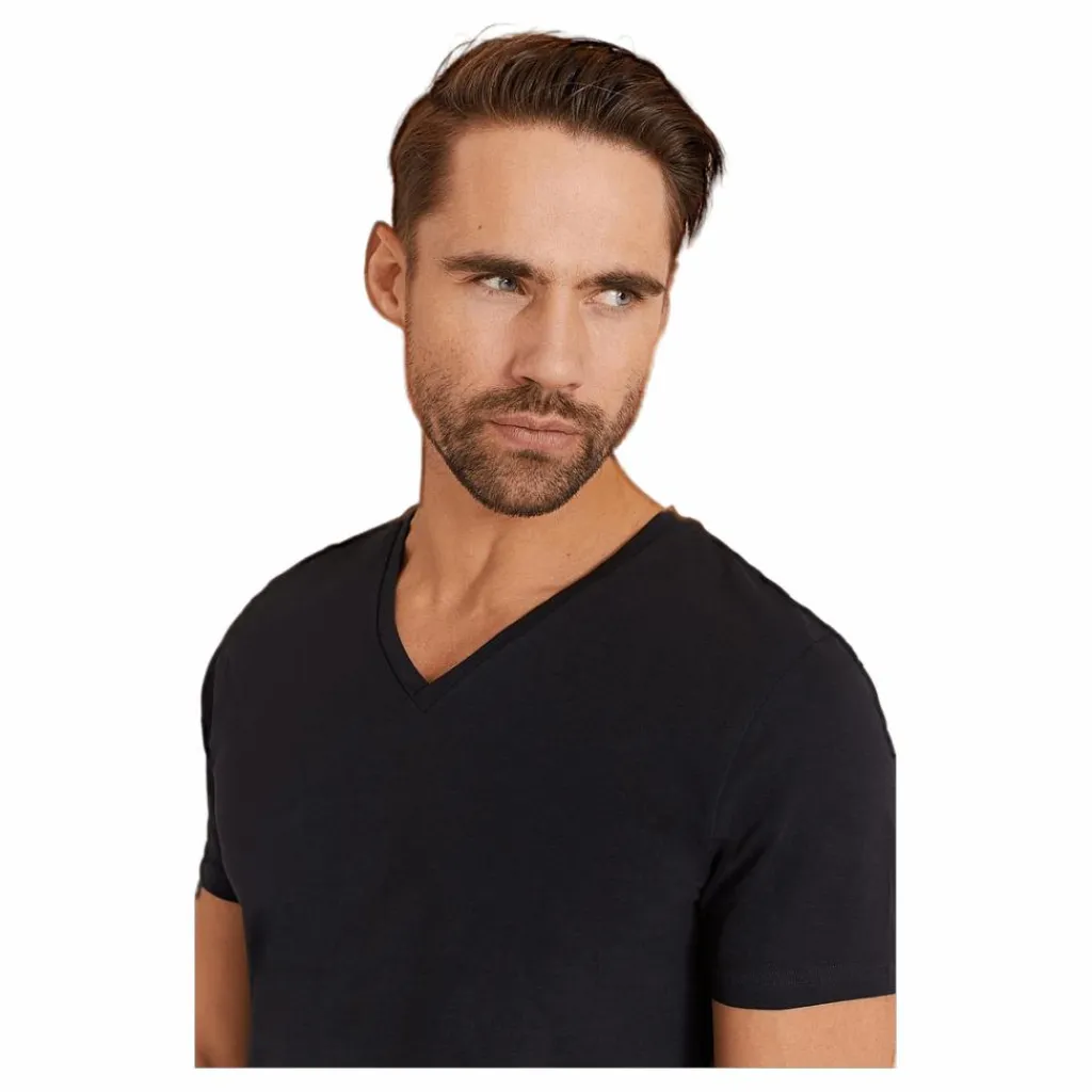 Bread & Boxers V Neck Blå New