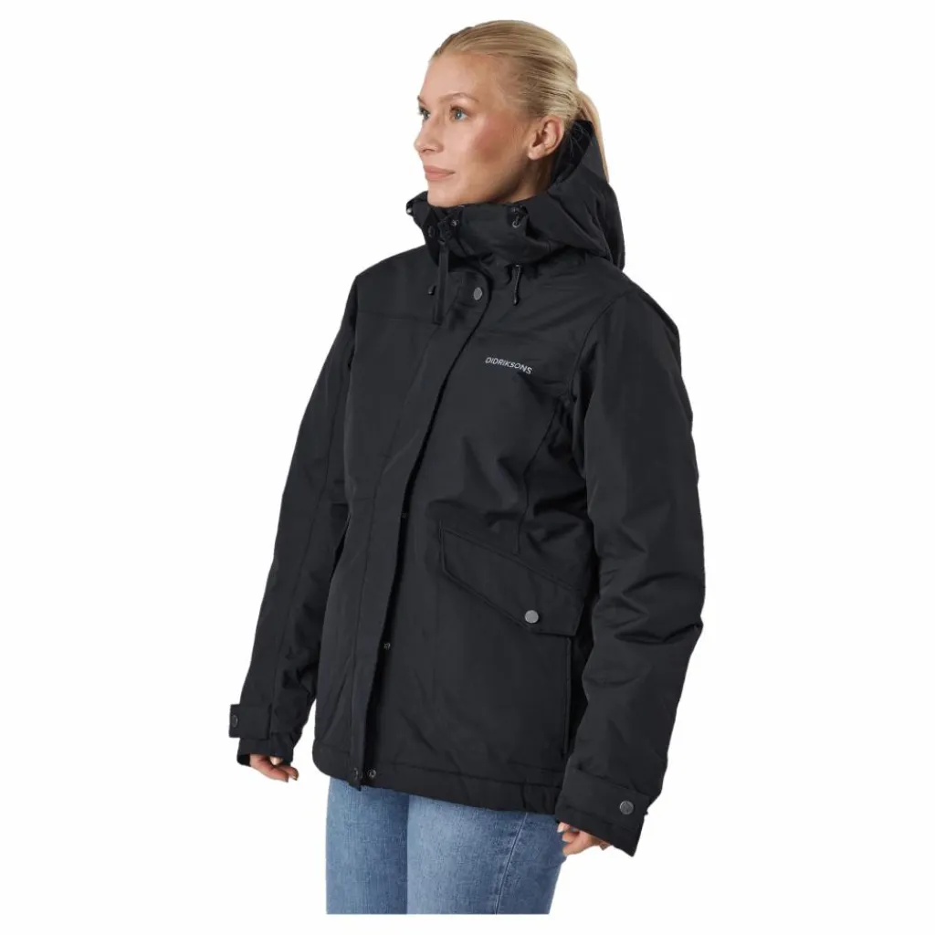 Didriksons Vanja Wns Jkt Black Svart Outlet