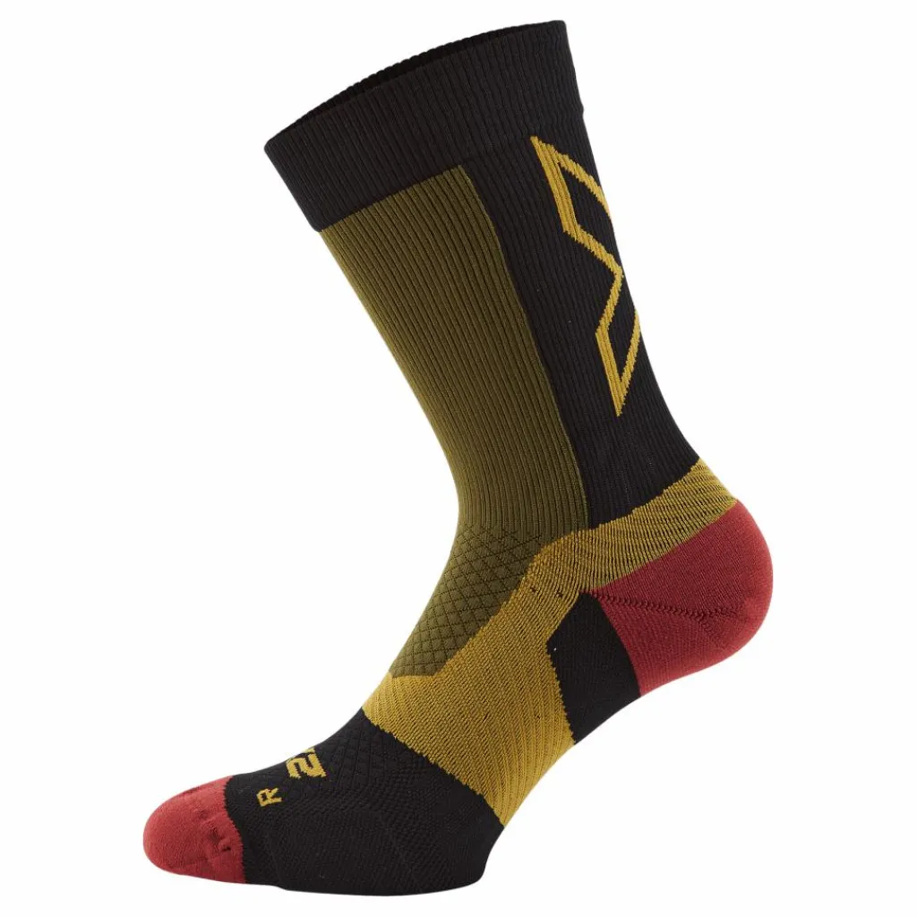 Vectr Light Cushion Crew Sock Winter Moss/chilli Oil*2XU Sale