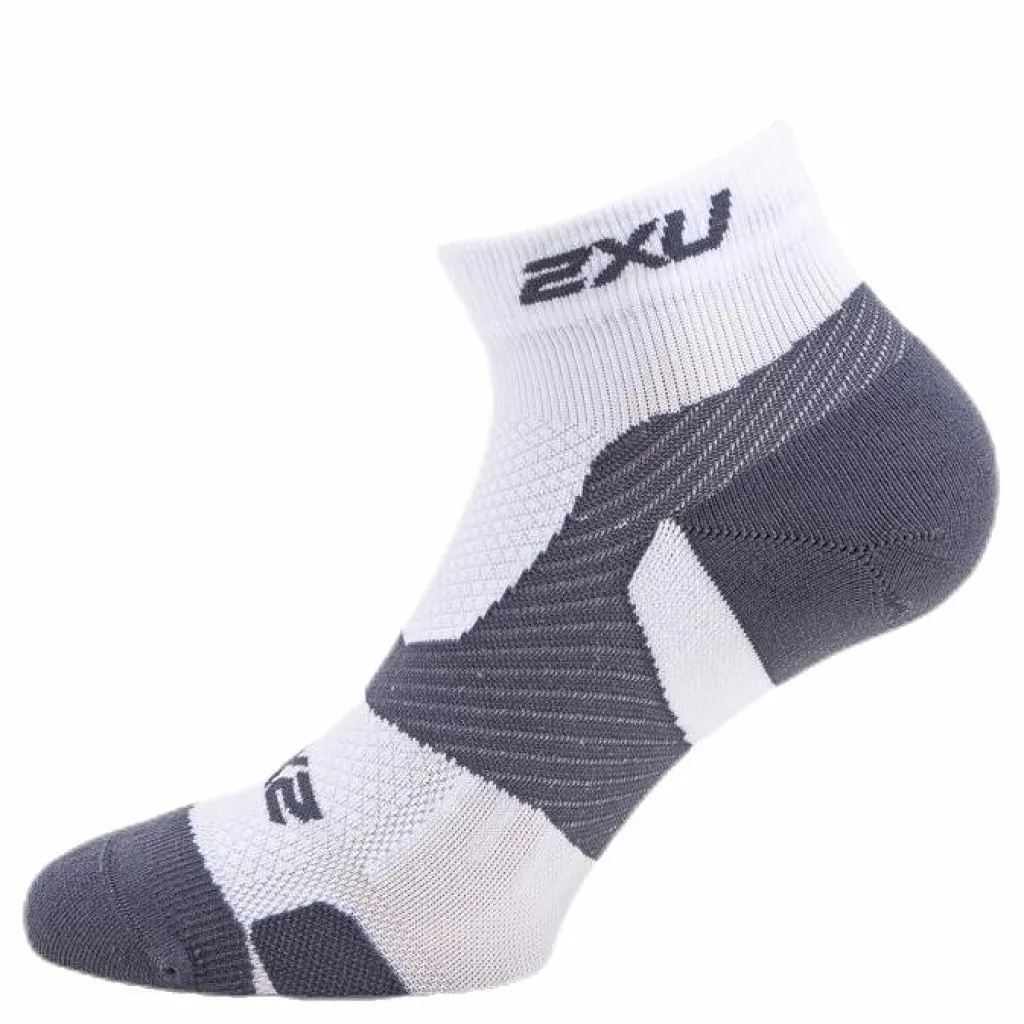 Vectr LightCush 1/4 Crew Sock White/Grey*2XU Discount