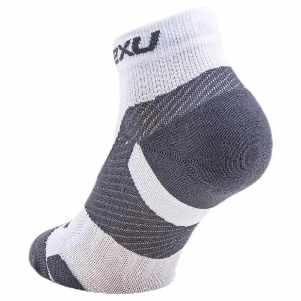 Vectr LightCush 1/4 Crew Sock White/Grey*2XU Discount