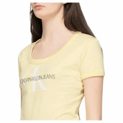 Calvin Klein Vegetable Dye Monogram Baby Te Yellow Gul