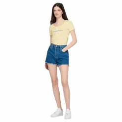Calvin Klein Vegetable Dye Monogram Baby Te Yellow Gul
