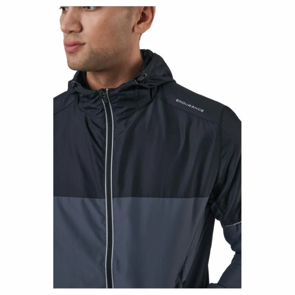 Verbol M Running Jacket W/hood India Ink*Endurance Outlet
