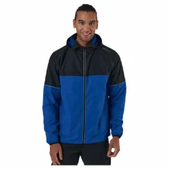 Verbol M Running Jacket W/hood Deep Ocean*Endurance Best
