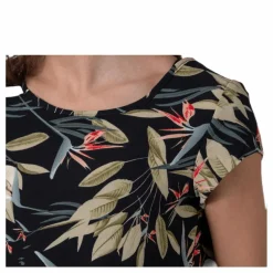Vic Ss Aop Top Wvn Black*Only