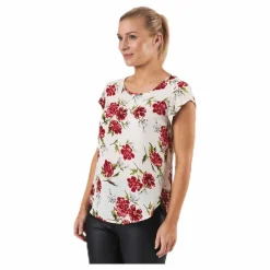 Vic Ss Aop Top Wvn Pink*Only Online