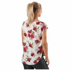 Vic Ss Aop Top Wvn Pink*Only Online