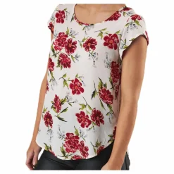 Vic Ss Aop Top Wvn Pink*Only Online