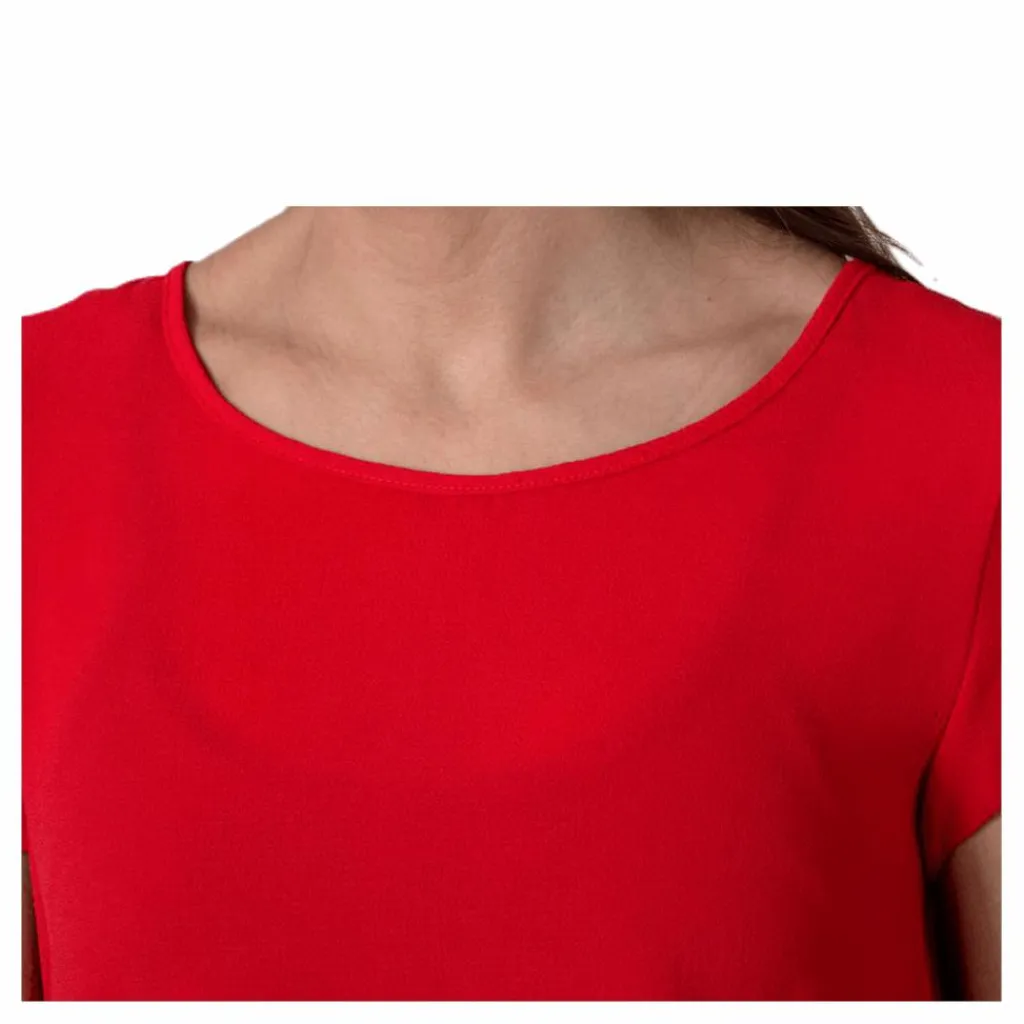 Vic S/S Solid Top Red*Only Online