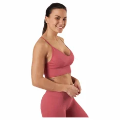 Only Vicky Rib Seamless V-neck Top Pink Rosa Best