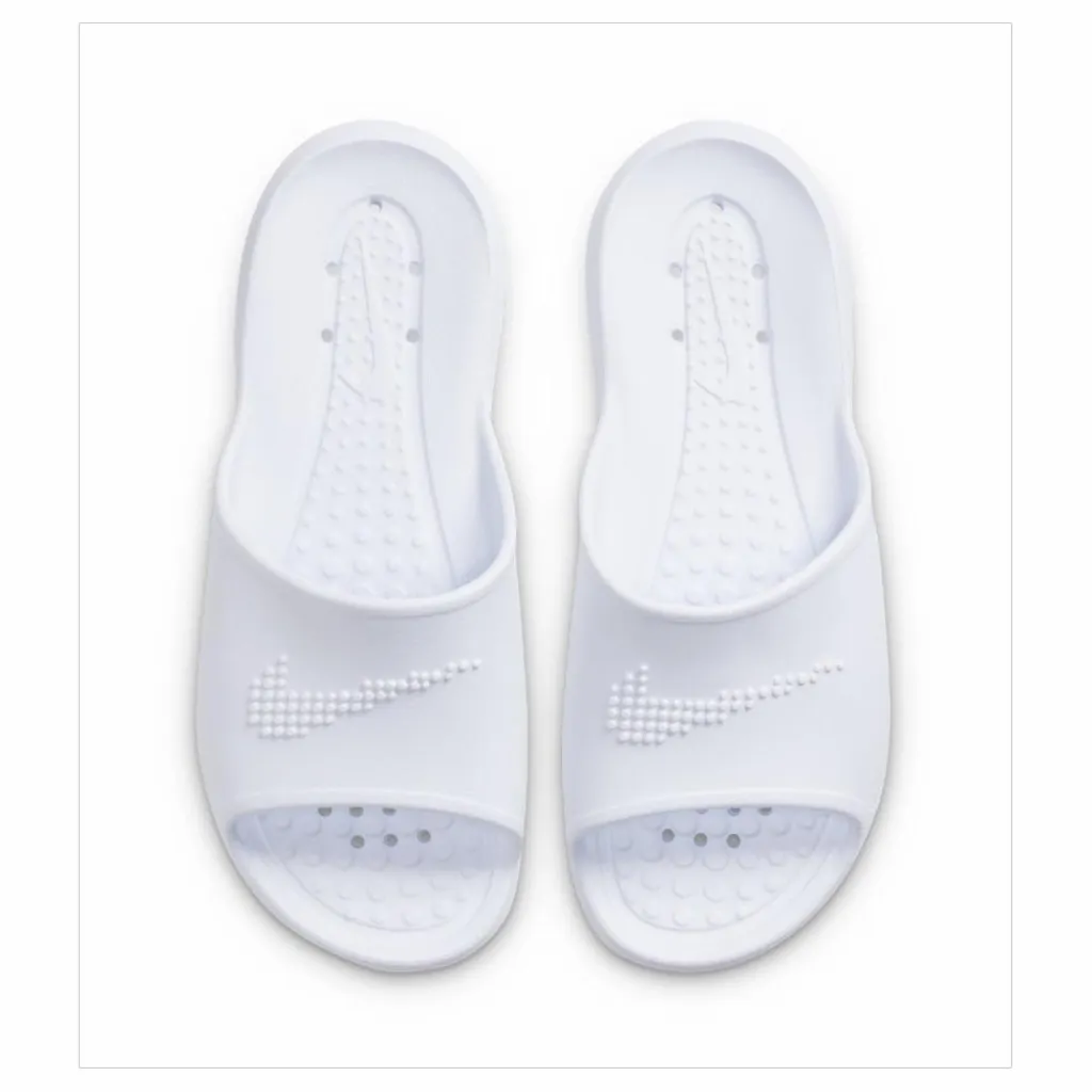 Nike Victori One Women's Shower Slides WHITE/WHITE-WHITE Vit New