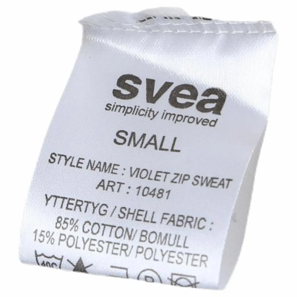 Violet Zip Sweat White*Svea Outlet
