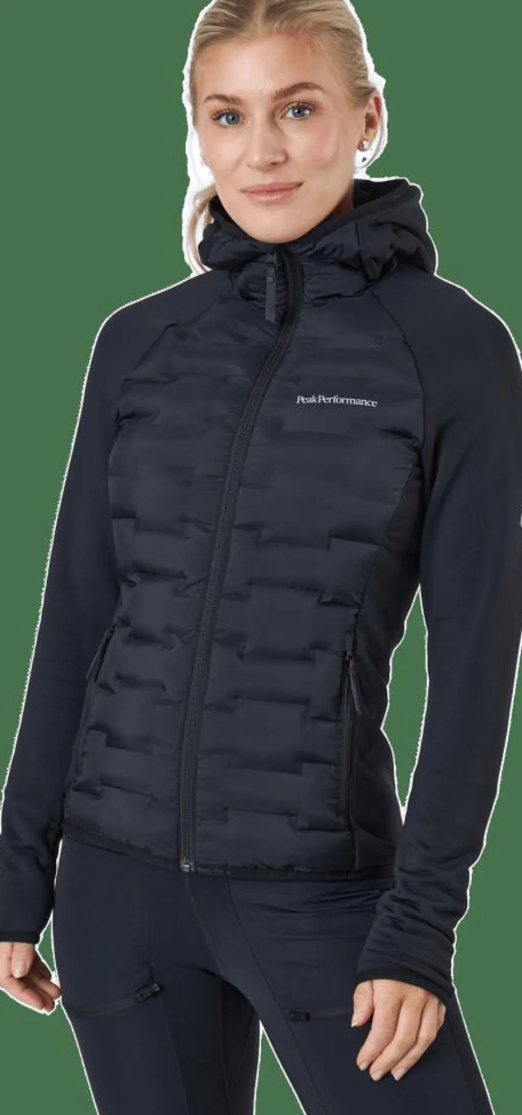 Peak Performance W Argon Hybrid Hood Black Svart Outlet