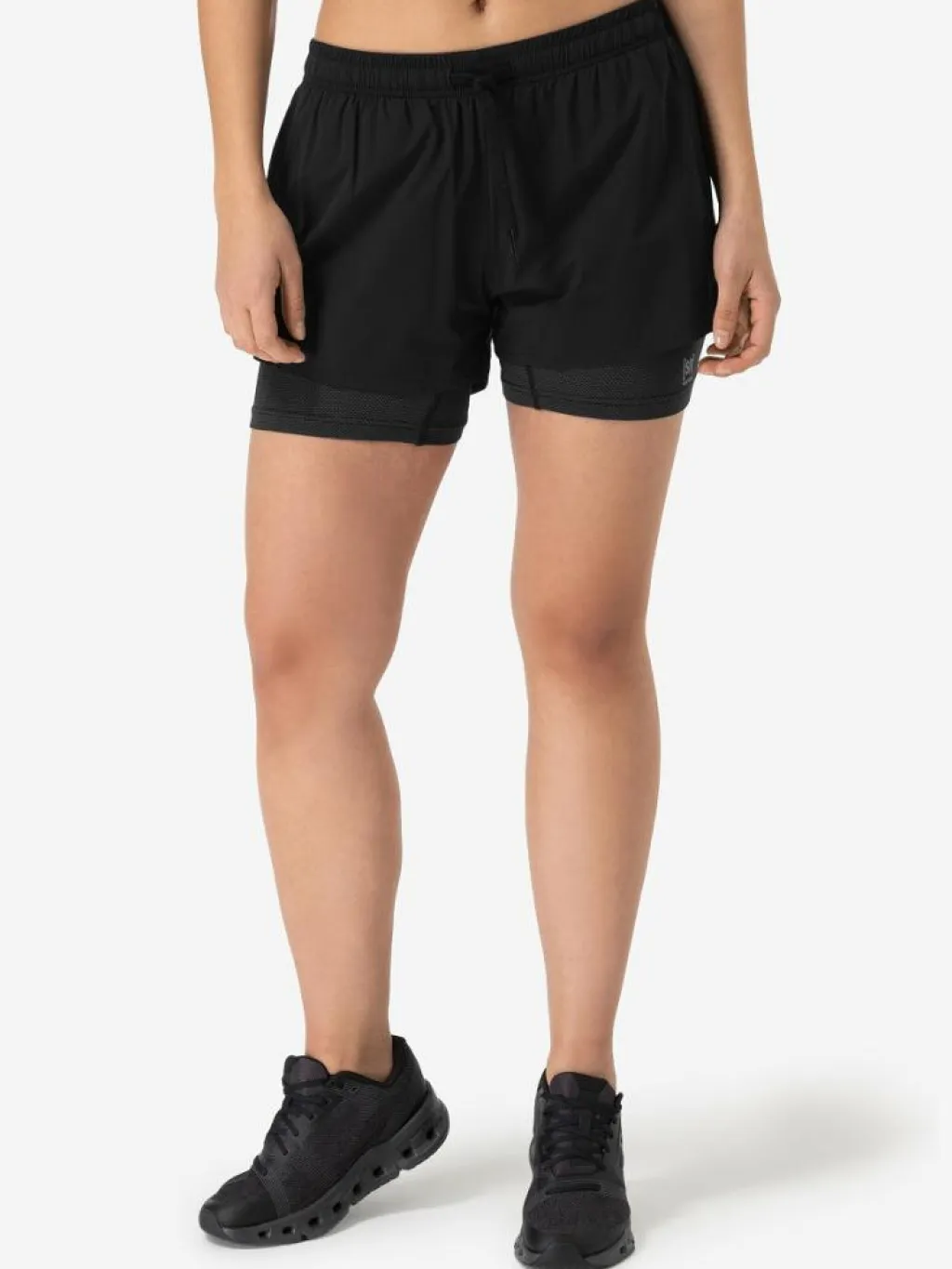 Super.Natural W Double Layer Shorts Black Svart Best