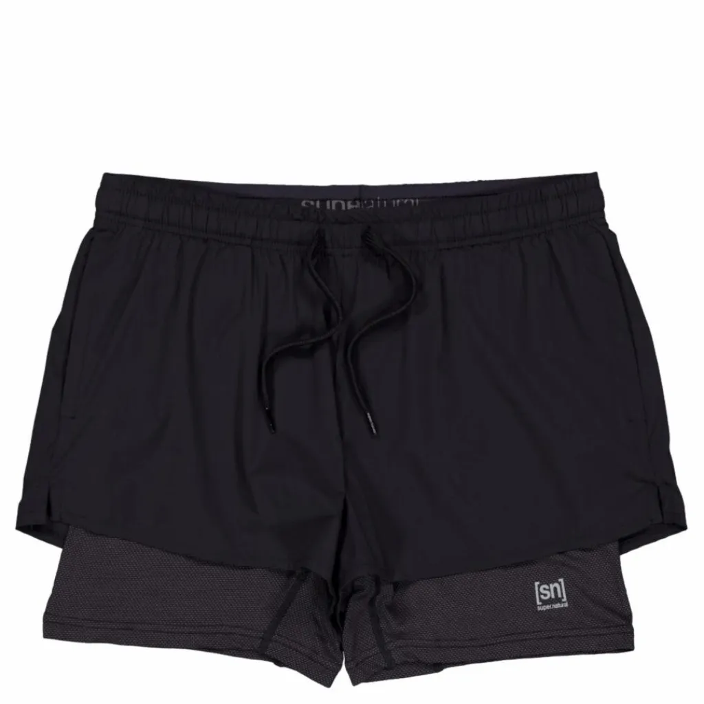 Super.Natural W Double Layer Shorts Black Svart Best