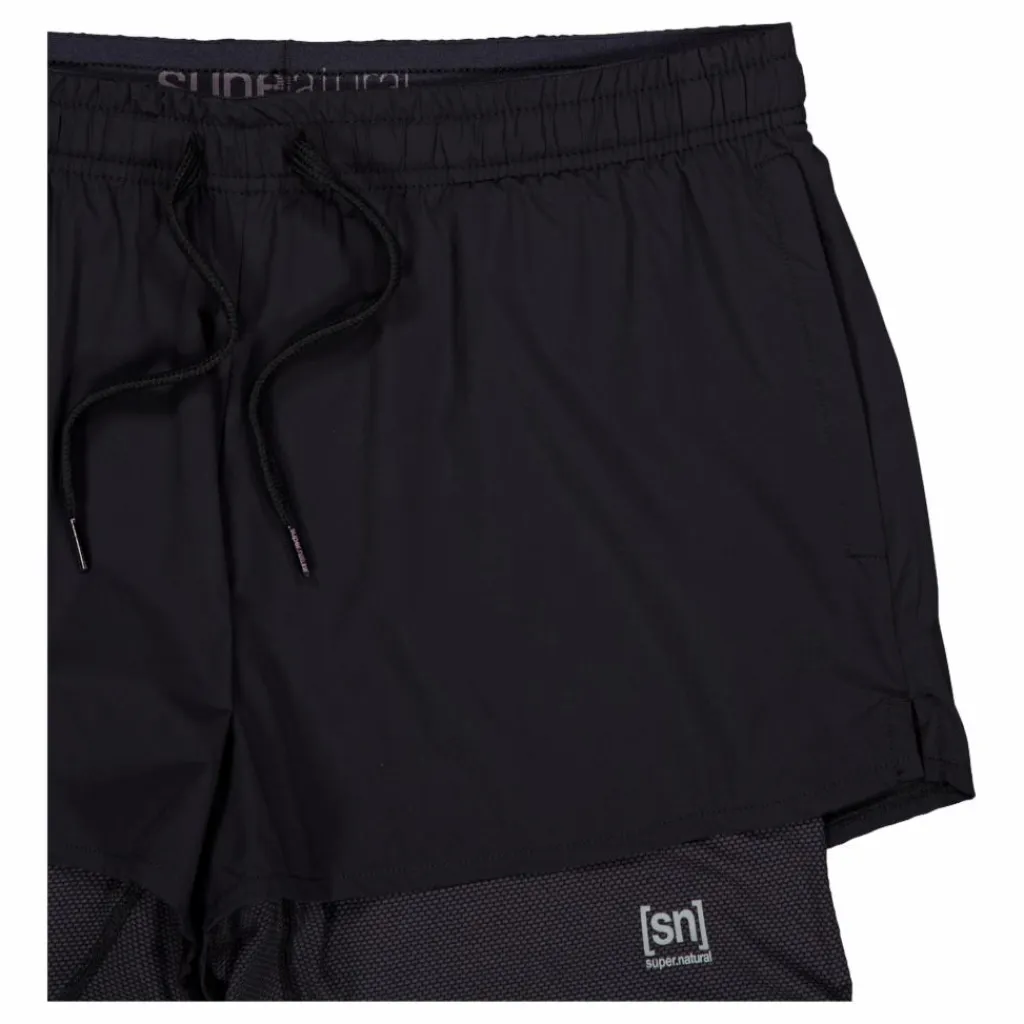 Super.Natural W Double Layer Shorts Black Svart Best