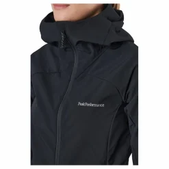 Peak Performance W Explore Hood Jacket Black Blå Online