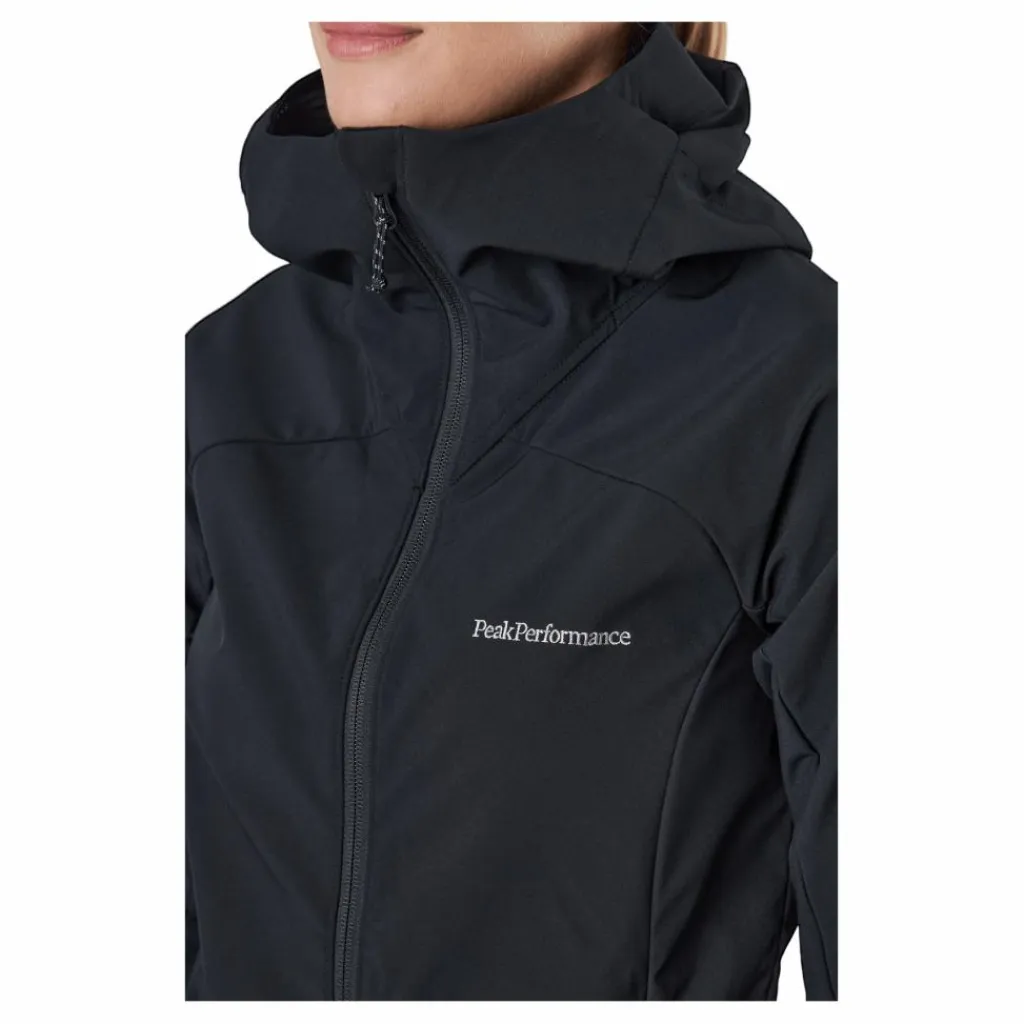 Peak Performance W Explore Hood Jacket Black Blå Online