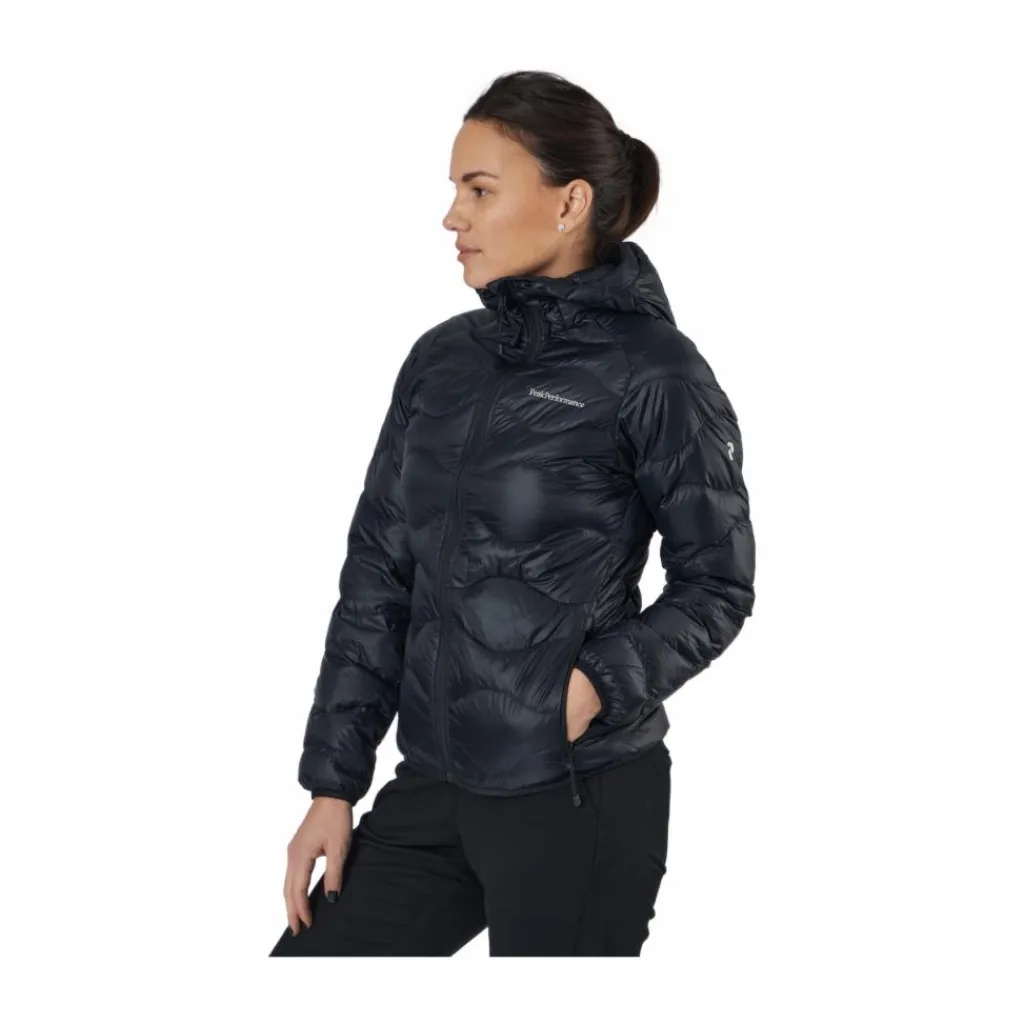 Peak Performance W Helium Down Hood Jacket Black Svart