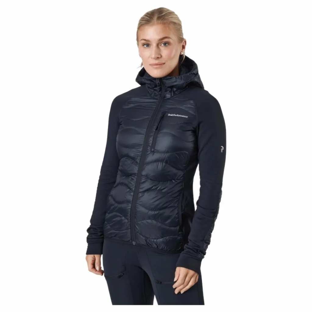 W Helium Down Hybrid Hood Black*Peak Performance Discount
