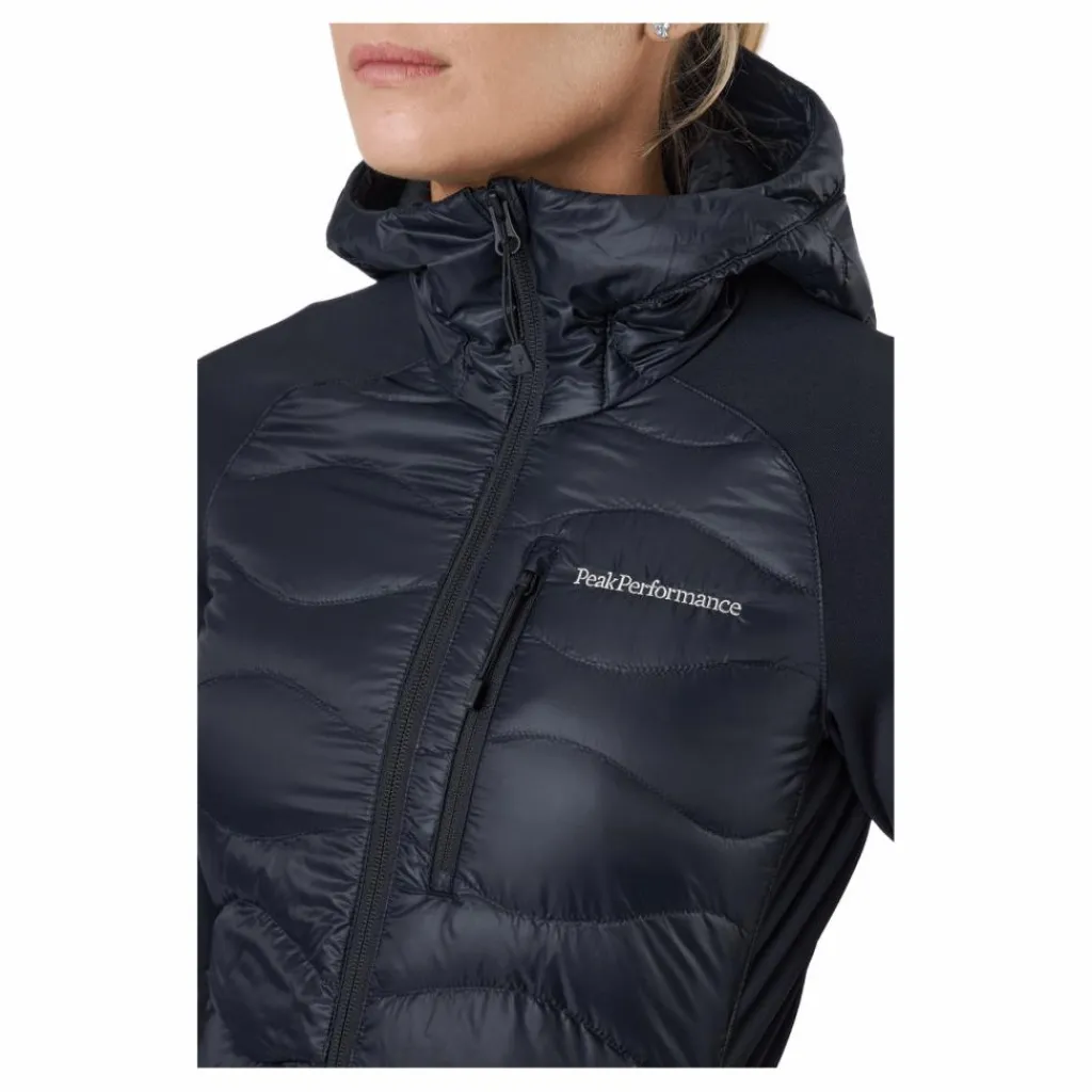 W Helium Down Hybrid Hood Black*Peak Performance Discount
