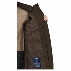 Svea W. Long Slim Padded Parka Brownie Bit Brun New