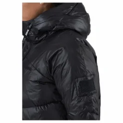Svea W. Mid Length Shiny Jacket Black Svart Sale