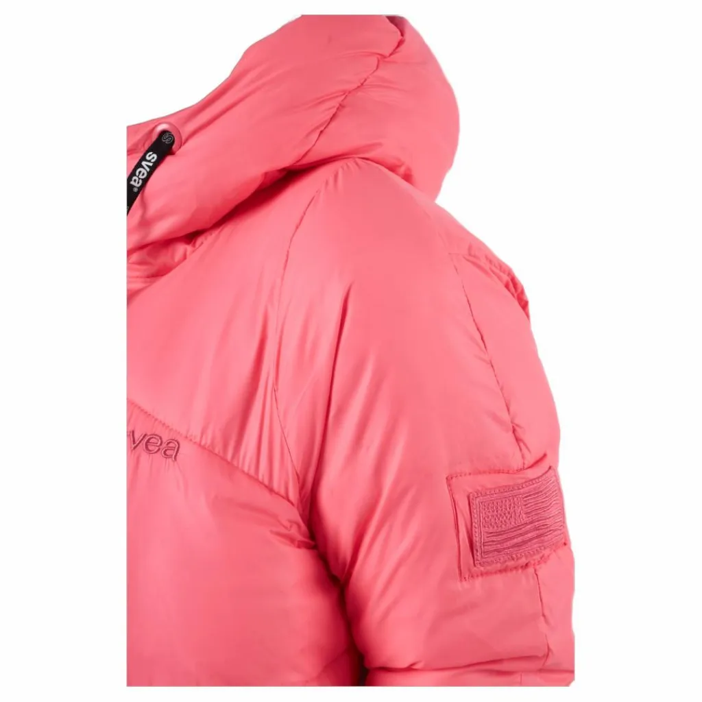 W. Mid Length Shiny Jacket Happy Pink*Svea Hot