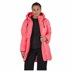W. Mid Length Shiny Jacket Happy Pink*Svea Hot