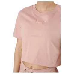 Nike W Nsw Crop Ss Tee Prnt Rose Whisper/white Rosa New