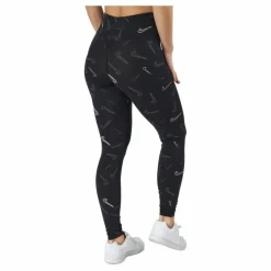 Nike W Nsw Hw Tight Aop Prnt Black/white Svart Sale