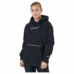 W Nsw Po Hoodie Os Bb Flc Prnt Black/white*Nike Outlet