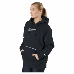 W Nsw Po Hoodie Os Bb Flc Prnt Black/white*Nike Outlet