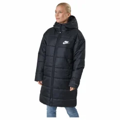Nike W Nsw Syn Tf Rpl Hd Parka Black/black/white Blå Sale