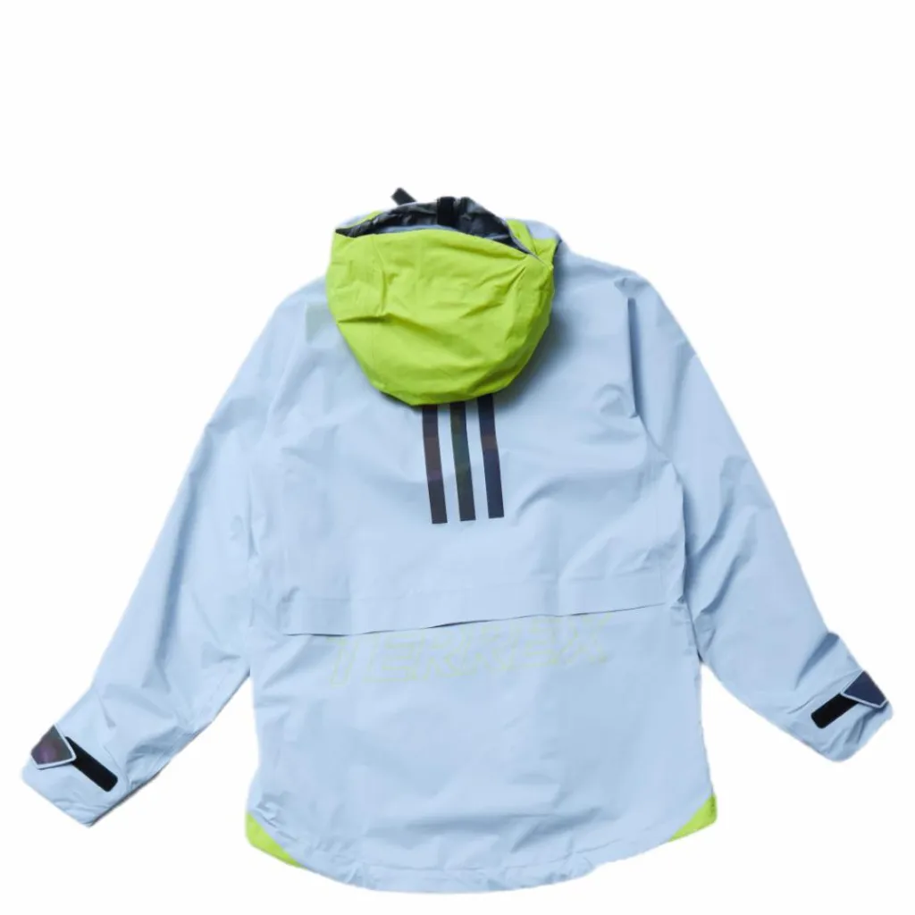 adidas W Terrex Myshelter Gore-Tex Active Jacket Halo Blue / Acid Yellow Grå och Gul New