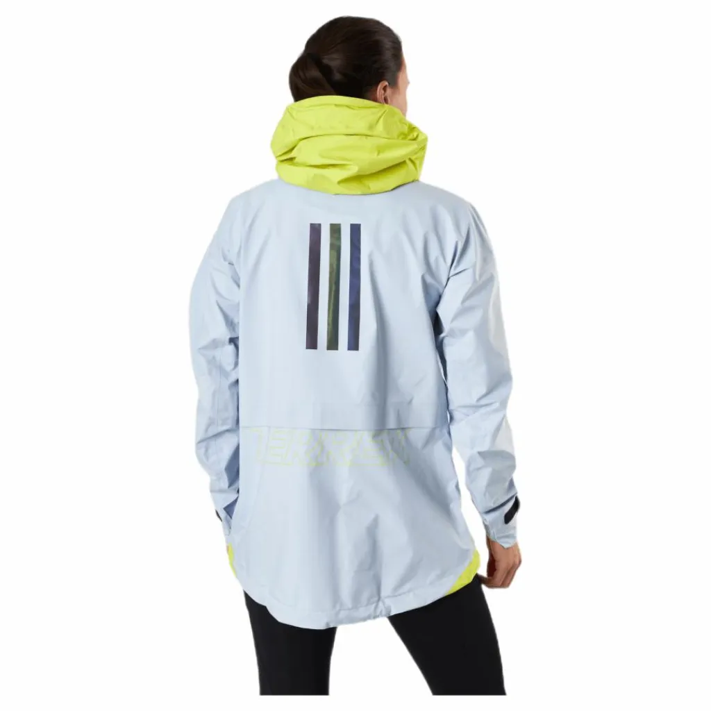 adidas W Terrex Myshelter Gore-Tex Active Jacket Halo Blue / Acid Yellow Grå och Gul New