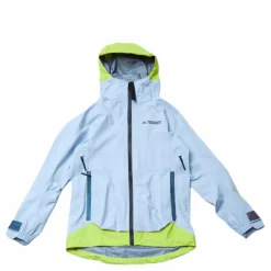 adidas W Terrex Myshelter Gore-Tex Active Jacket Halo Blue / Acid Yellow Grå och Gul New