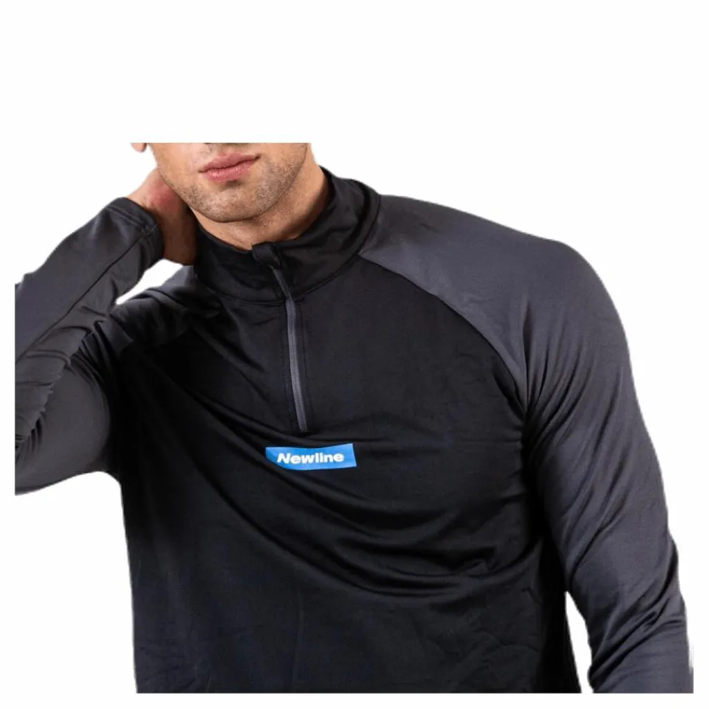 Newline Warm Zip Shirt Black/Grey Svart och Grå New