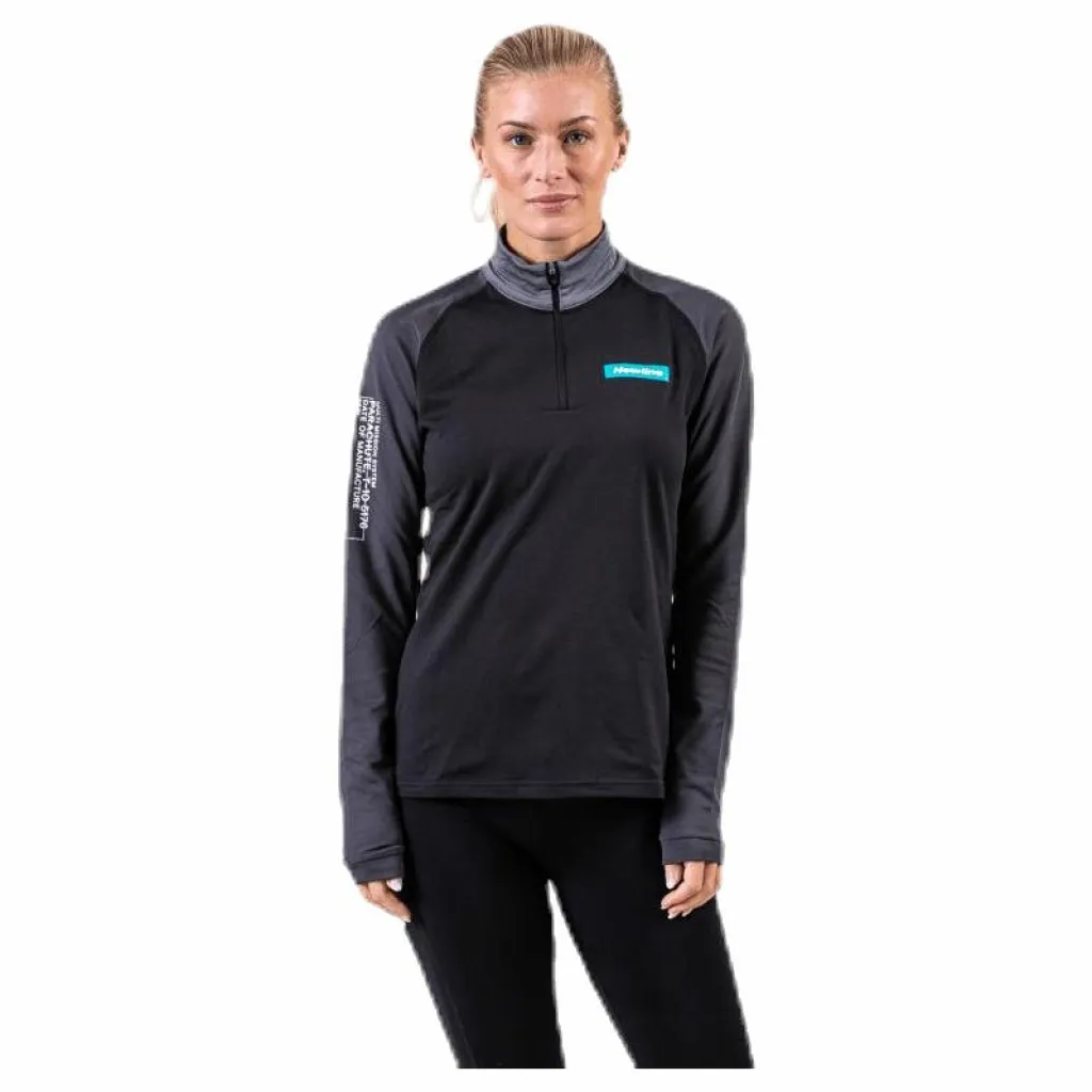 Newline Warm Zip Shirt Black/Grey Svart och Grå Online