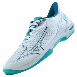Mizuno Wave Exceed Tour 5 Ac White/turquoise/moroccan Blue Blå