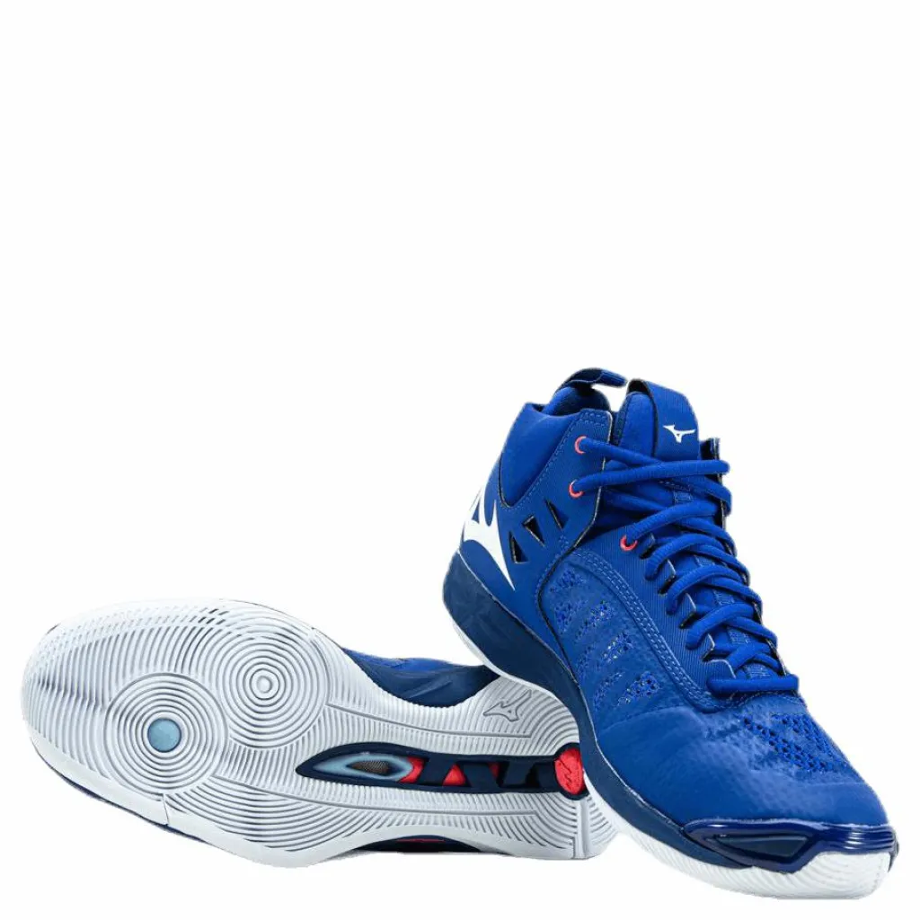 Mizuno Wave Momentum Mid Blue/Pink Blå Sale
