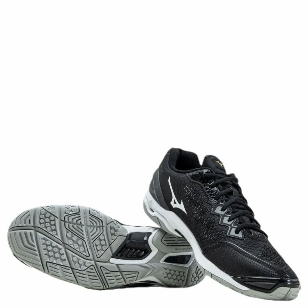 Mizuno Wave Stealth V White/Black Vit och Svart Best