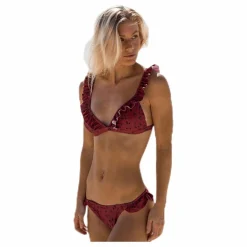 Wikolia Frill Brief Patterned/Red*Waikani Beachwear Sale