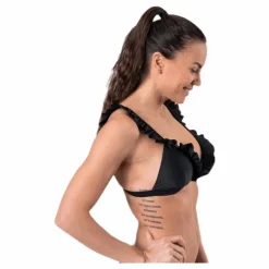 Waikani Beachwear Wikolia Frill Top Black Svart Hot