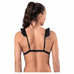 Waikani Beachwear Wikolia Frill Top Black Svart Hot
