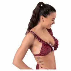 Wikolia Frill Top Patterned/Red*Waikani Beachwear Outlet